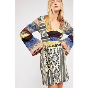 Free People Sweater Dress Cream Multi